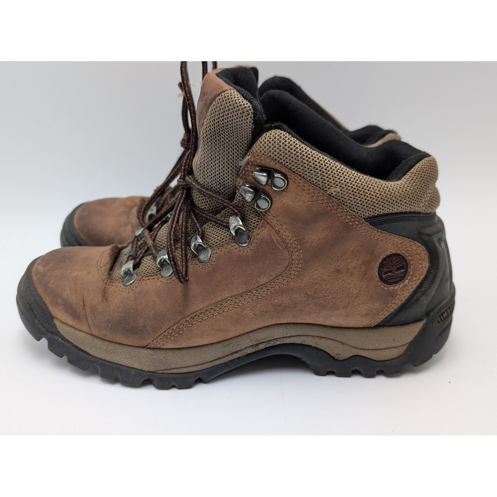 Timberland Hiking Boots Men 9M Brown Leather 9327 Active Comfort Trail Rugged